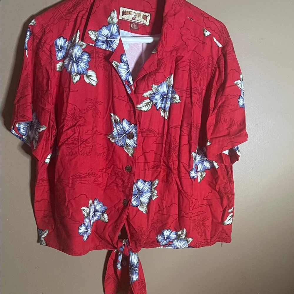 😄Caribbean Joe Hawaiian vacation shirt rayon